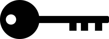 Anahtar simgesi vektör illüstrasyonu 