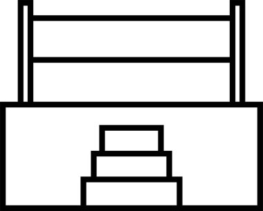 Boks ringi ikon vektör illüstrasyonu 