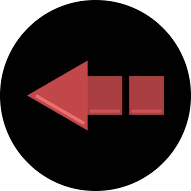 düz biçim vektör illüstrasyonunda kırmızı ok simgesi