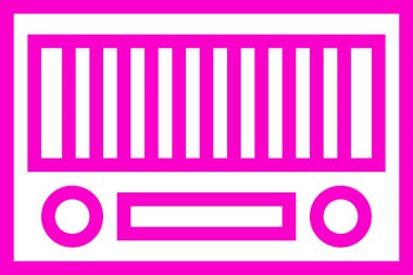 Radyo simgesi vektör çizim şablonu 