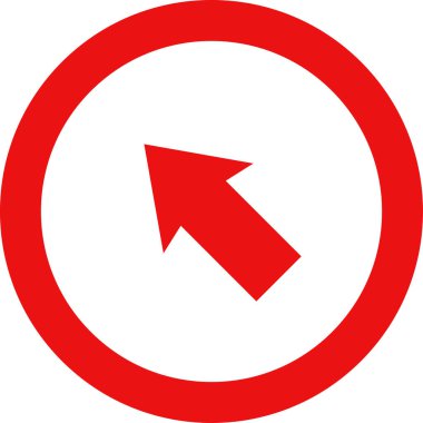 Beyaz arkaplanda ok yönü simgesi, vektör illüstrasyonu 