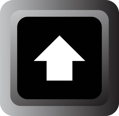 ok yukarı simgesi, vektör illüstrasyonu