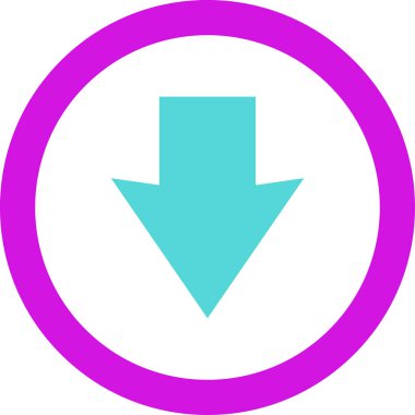 Beyaz arkaplanda ok yönü simgesi, vektör illüstrasyonu    