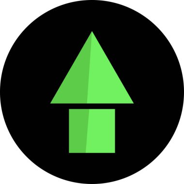 ok yukarı simgesi, vektör illüstrasyonu