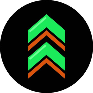 ok yukarı simgesi, vektör illüstrasyonu