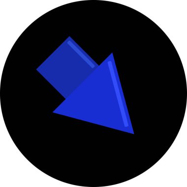 ok basit web simgesi, vektör illüstrasyonu 