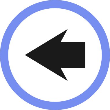 Beyaz arkaplanda siyah ok yönü simgesi, vektör illüstrasyonu    