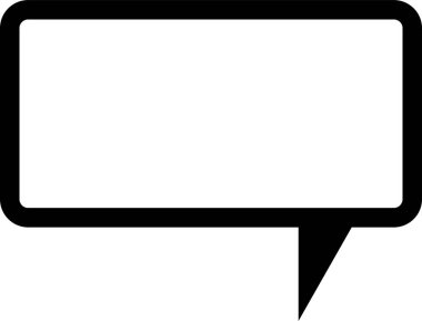 konuşma balonu simgesinin üzerine beyaz izole 