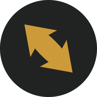 Eğilim biçimi izole edilmiş arkaplanda ok simgesi