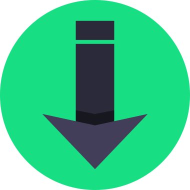 düz biçim vektör illüstrasyonunda siyah ok simgesi