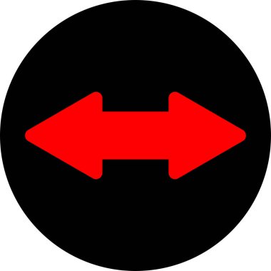 sağ ve sol ok düz vektör simgesi