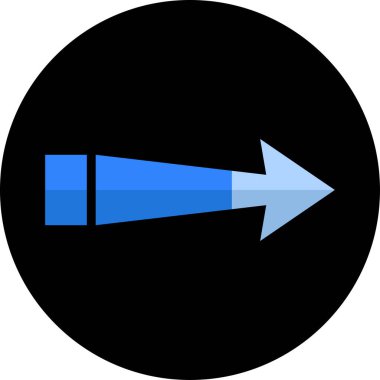 Eğilim biçimi izole edilmiş arkaplanda ok simgesi