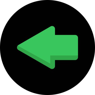 Sol ok simgesi. vektör illüstrasyonu