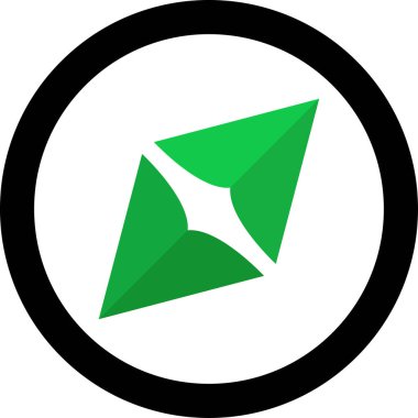 Ok pusulası. Web simgesi basit tasarım