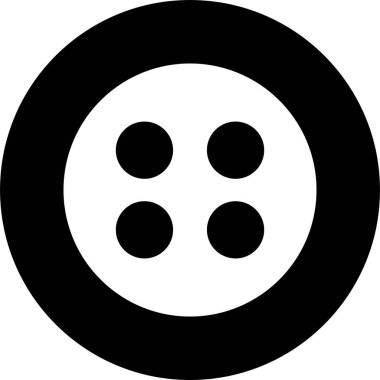 düğmesi giyim illüstrasyon izole işareti sembol simge vektör