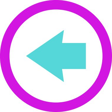 Beyaz arkaplanda mavi ok yönü simgesi, vektör illüstrasyonu 