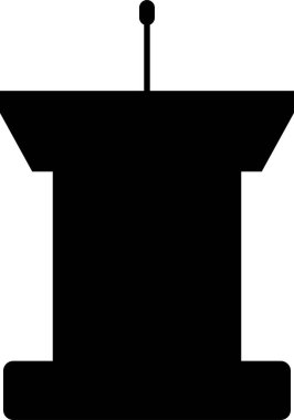 Tribün simgesinin vektör çizimi 