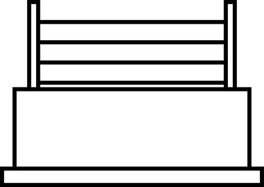 Boks ringi ikon vektör illüstrasyonu 