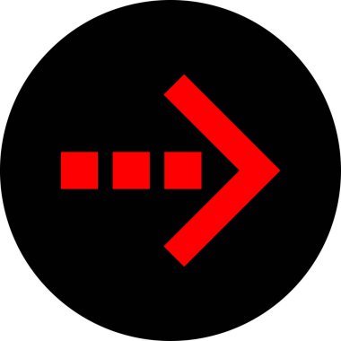 düz biçim vektör illüstrasyonunda kırmızı ok simgesi