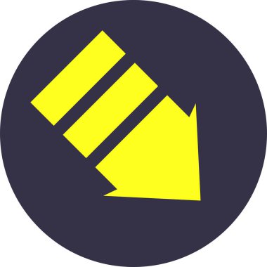 eğik ok simgesi, vektör illüstrasyonu