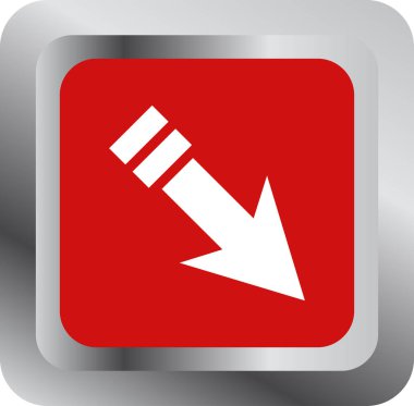 eğik ok simgesi, vektör illüstrasyonu