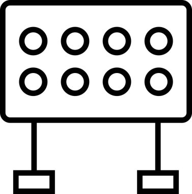 Beyaz arkaplanda izole edilmiş parlak stadyum ışıkları simgesi