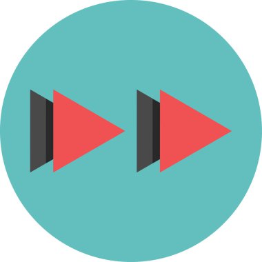 Basit ok simgesi vektör illüstrasyonu