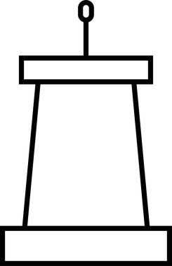 Tribün simgesinin vektör çizimi 