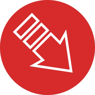 eğik ok simgesi, vektör illüstrasyonu