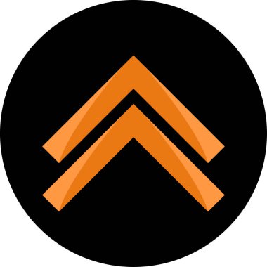 ok yukarı simgesi, vektör illüstrasyonu