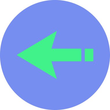 Sol ok simgesi, vektör illüstrasyonu