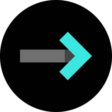 Sağ Ok simgesi, vektör illüstrasyonu