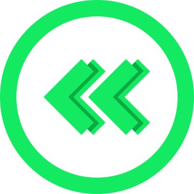 Sol ok simgesi, vektör illüstrasyonu