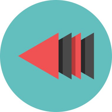 Basit ok simgesi vektör illüstrasyonu