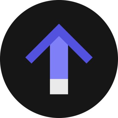 ok yukarı simgesi, vektör illüstrasyonu