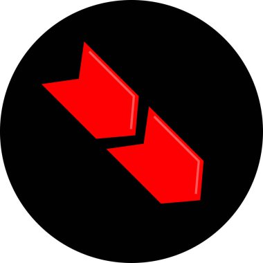 eğik ok simgesi, vektör illüstrasyonu