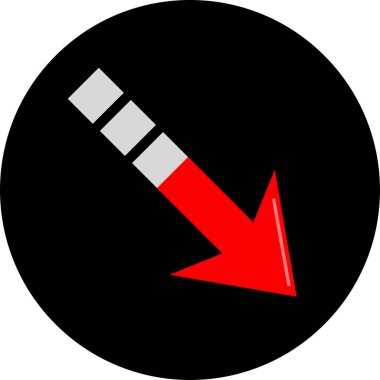 eğik ok simgesi, vektör illüstrasyonu