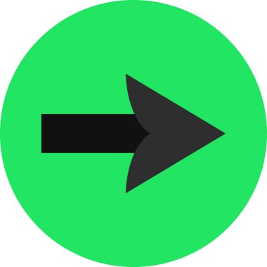 Sağ Ok simgesi, vektör illüstrasyonu