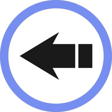 Beyaz arkaplanda siyah ok yönü simgesi, vektör illüstrasyonu 