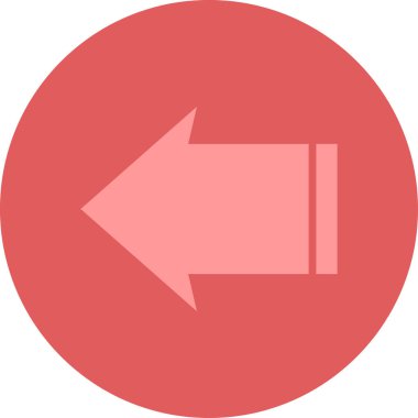 Sol ok simgesi, vektör illüstrasyonu