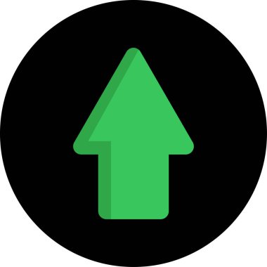 ok yukarı simgesi, vektör illüstrasyonu