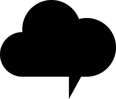 konuşma balonu simgesinin üzerine beyaz izole 