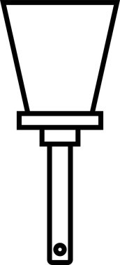 İnşaat küreği simgesi. özet vektör çizimi beyaz arkaplanda izole edildi 