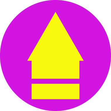 ok yukarı simgesi, vektör illüstrasyonu