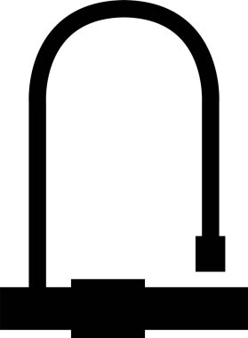 bisiklet kilidi vektör illüstrasyonu