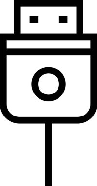 Beyaz arkaplanda modern usb kablo simgesi     