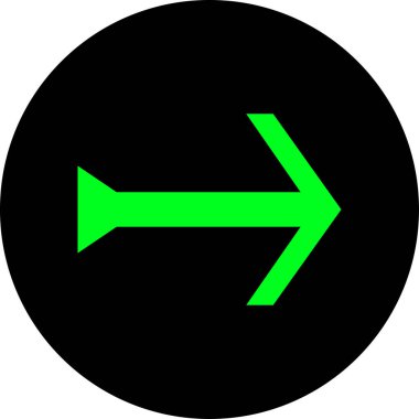 yeşil ok simgesi vektör illüstrasyonu