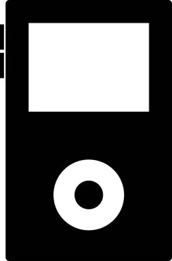 müzik çalar simgesi, vektör illüstrasyonu