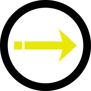 Beyaz arkaplanda ok yönü simgesi, vektör illüstrasyonu    