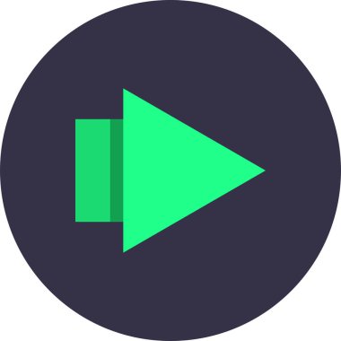 Sağ Ok simgesi, vektör illüstrasyonu